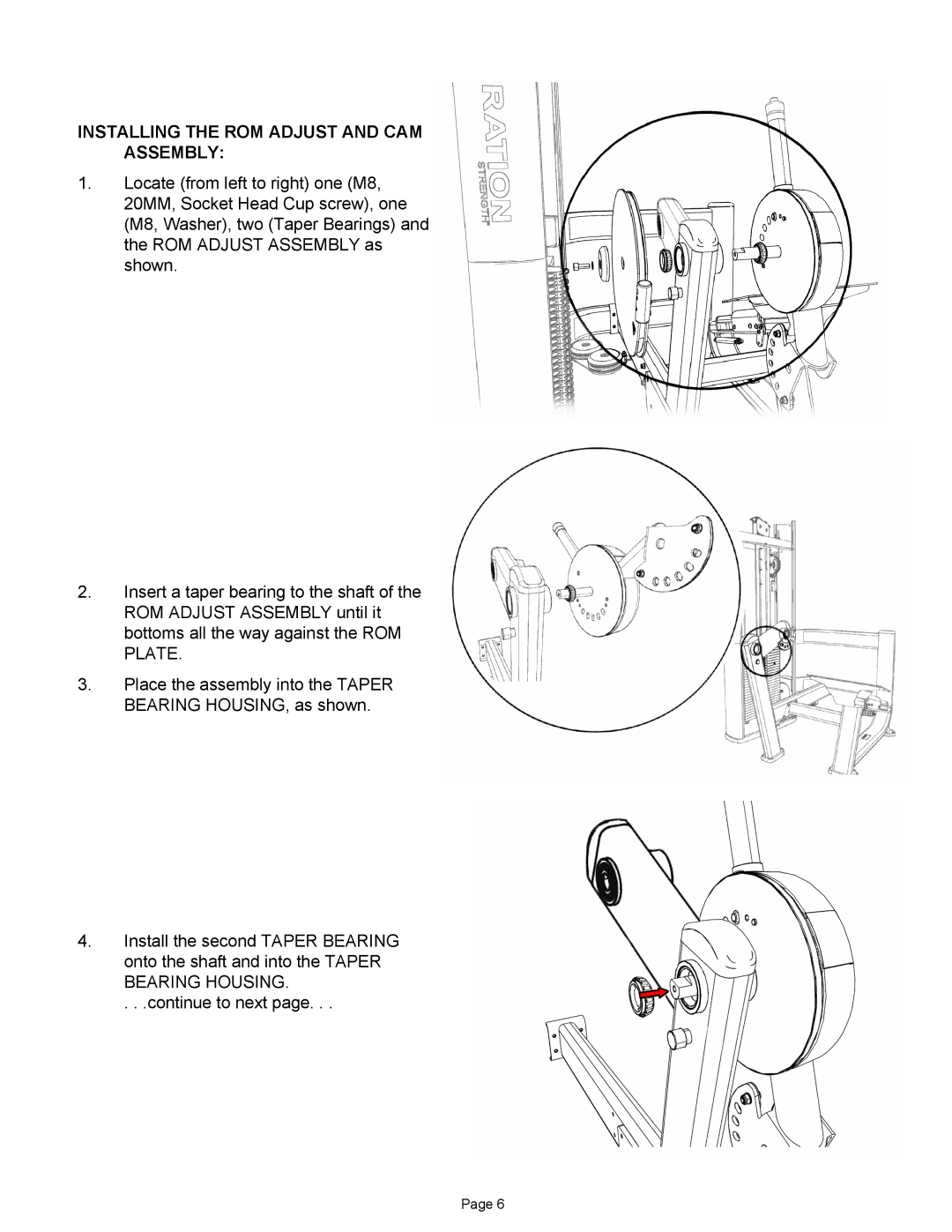 Star Trac IP-S1315 manual Installing the ROM Adjust and CAM Assembly 