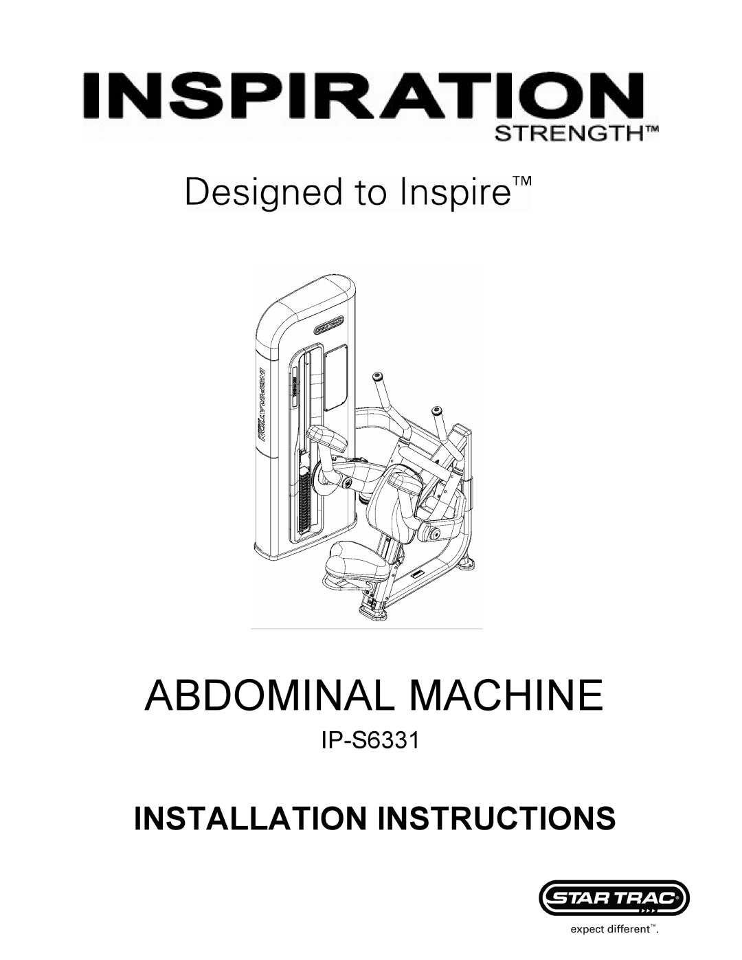 Star Trac IP-S6331 manual Abdominal Machine 