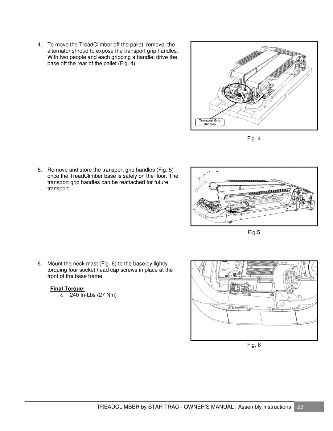 Star Trac E-TCI, NOT FOUND manual Final Torque 