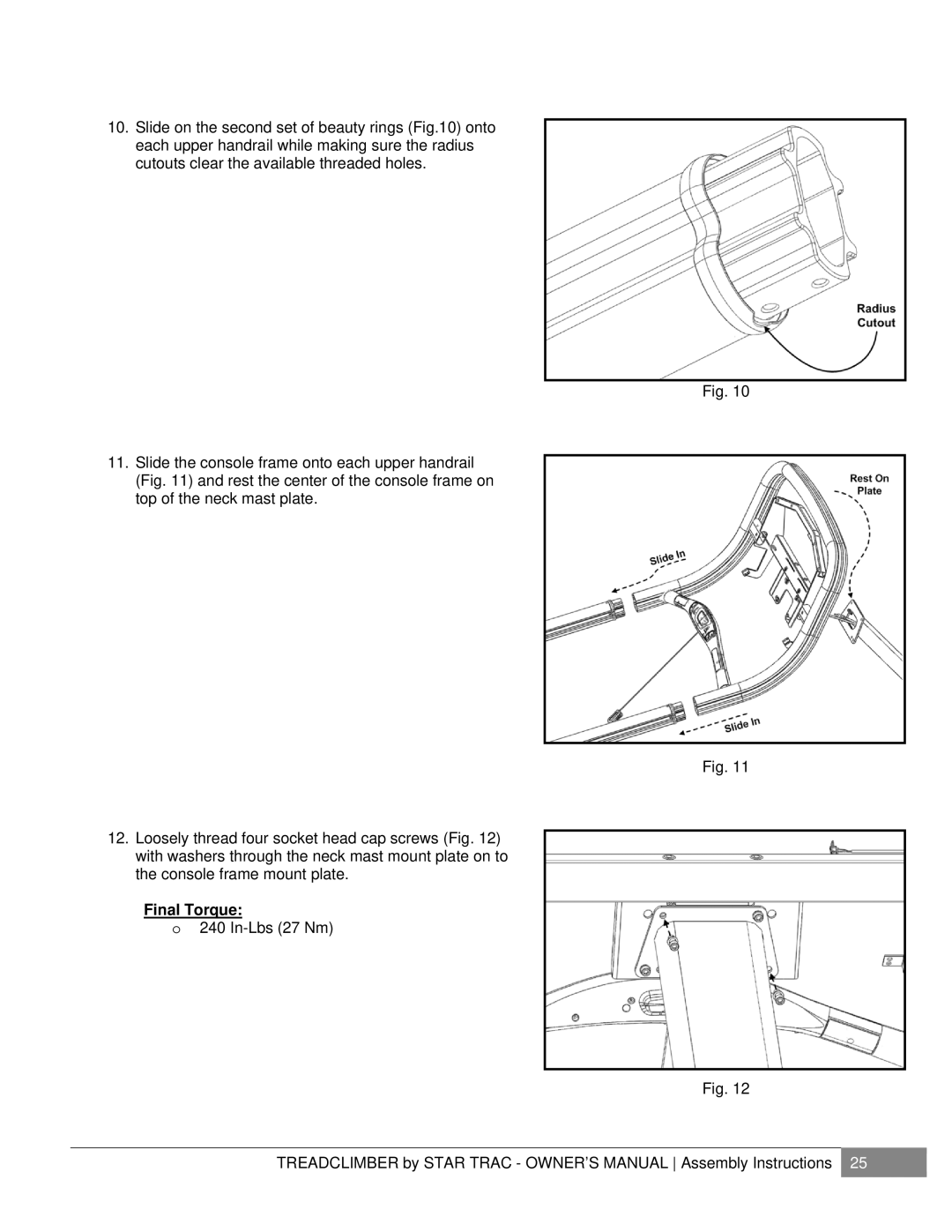 Star Trac E-TCI, NOT FOUND manual Final Torque 