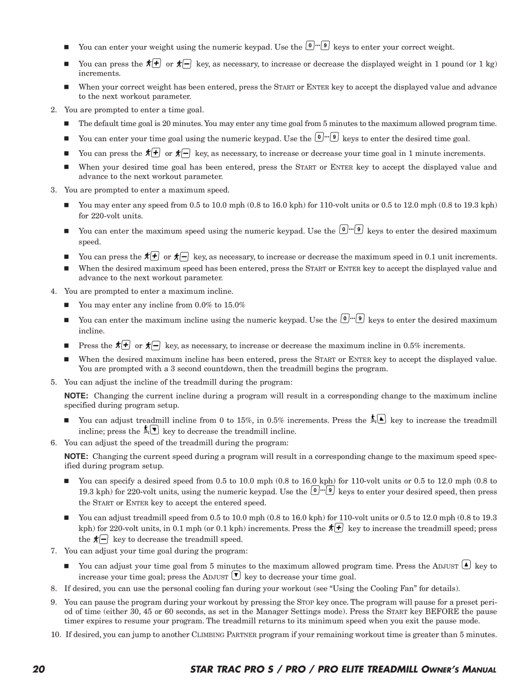 Star Trac Pro STM Treadmill manual 