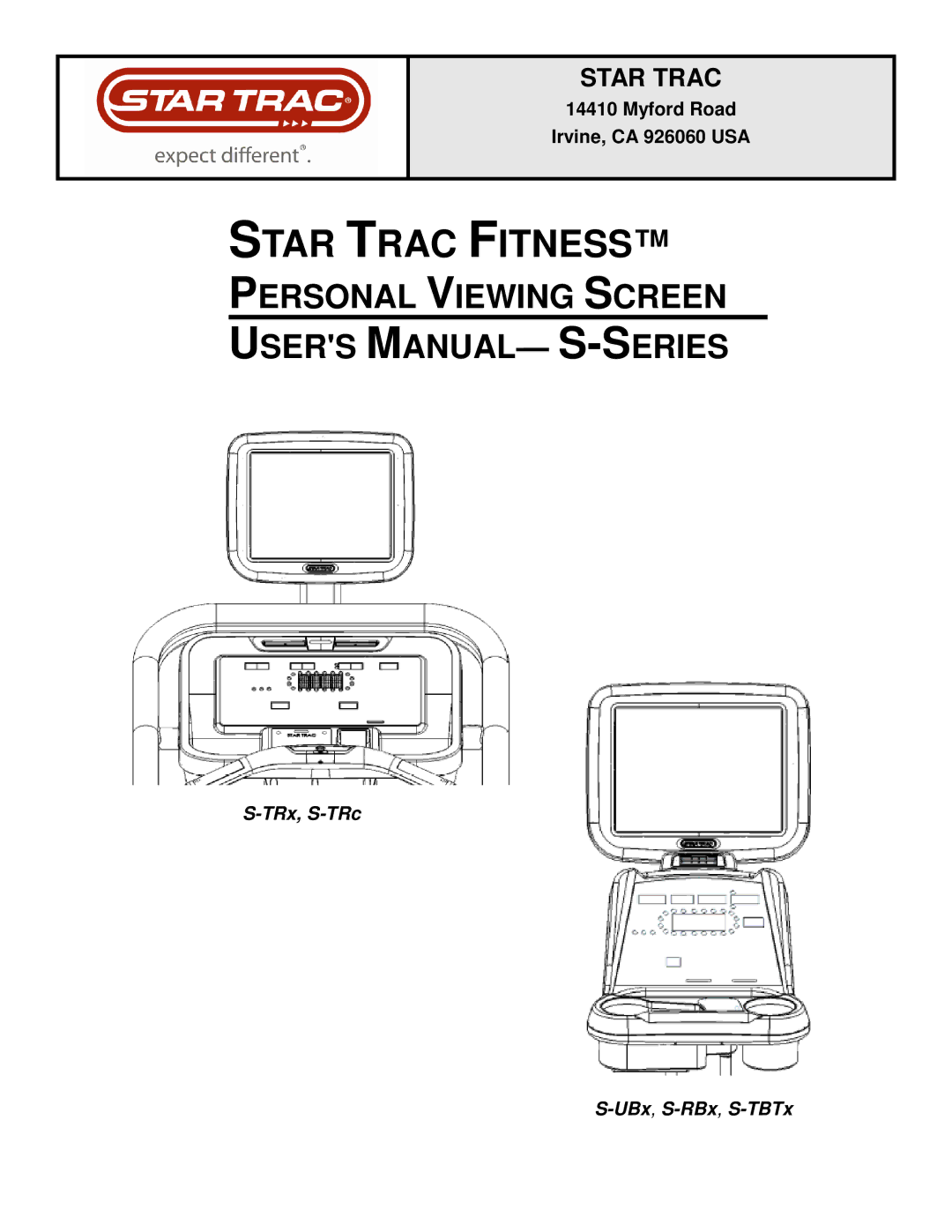 Star Trac S-RBX, S-UBX manual Star Trac Fitness 