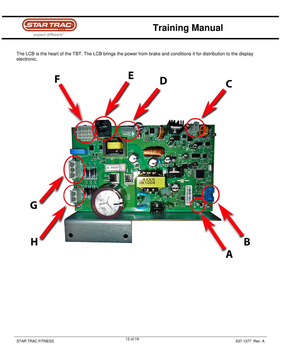 Star Trac Sep-80 manual Training Manual 