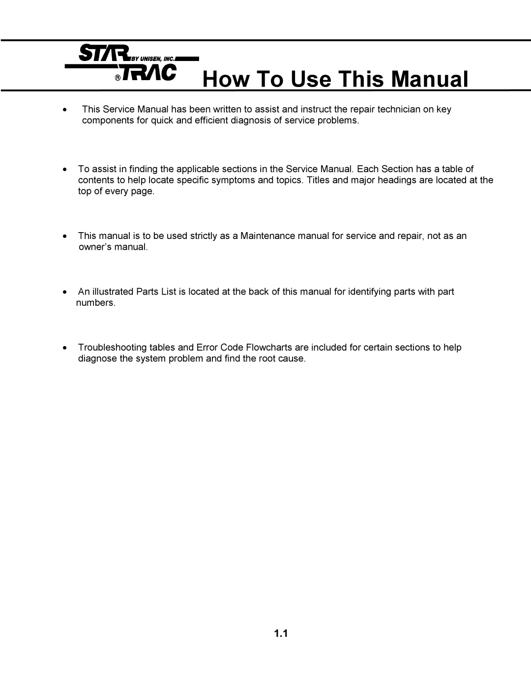 Star Trac TR 4500 manual How To Use This Manual 