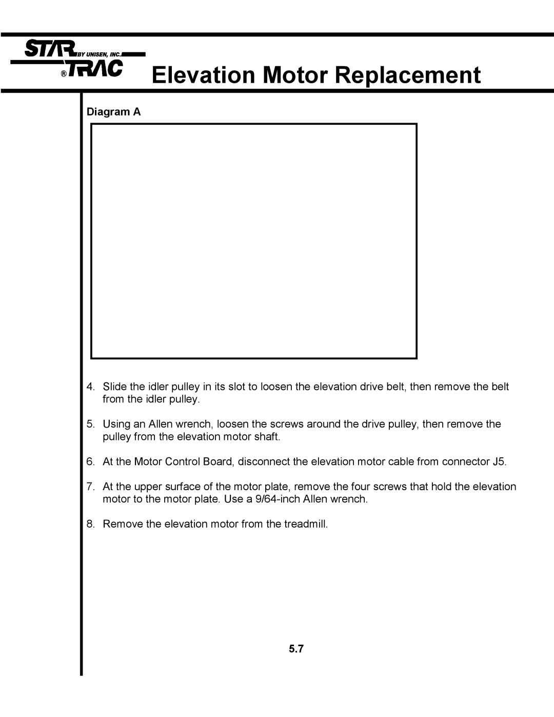 Star Trac TR 4500 manual Diagram a 