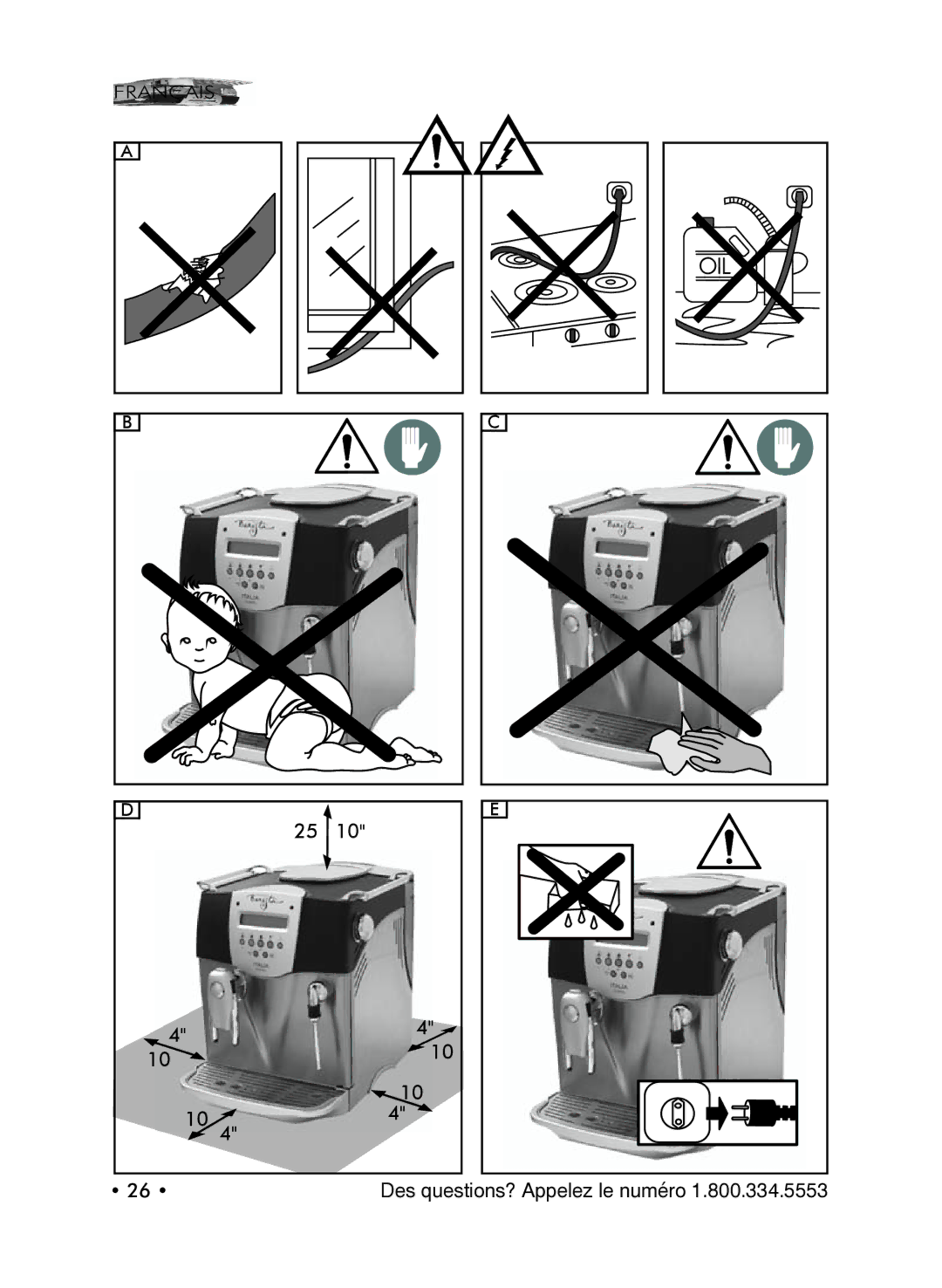 Starbucks Barista SUP021 YDR manual Des questions? Appelez le numéro 