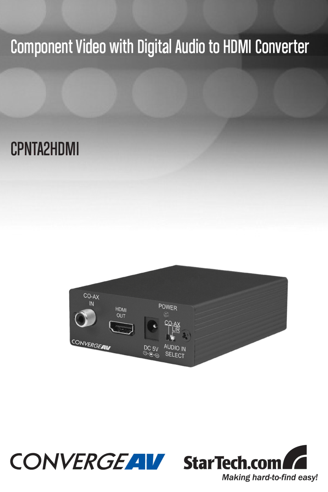 StarTech.com CPNTA2HDMI manual 