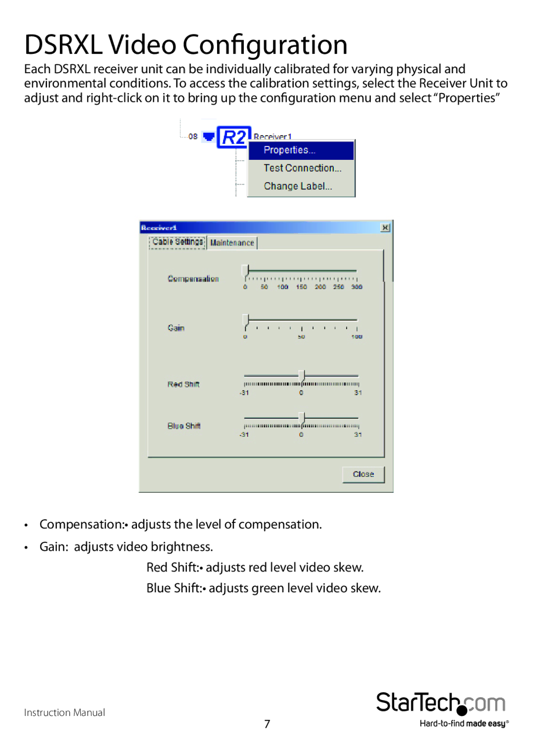 StarTech.com DSRXL, DS128 manual Dsrxl Video Configuration 