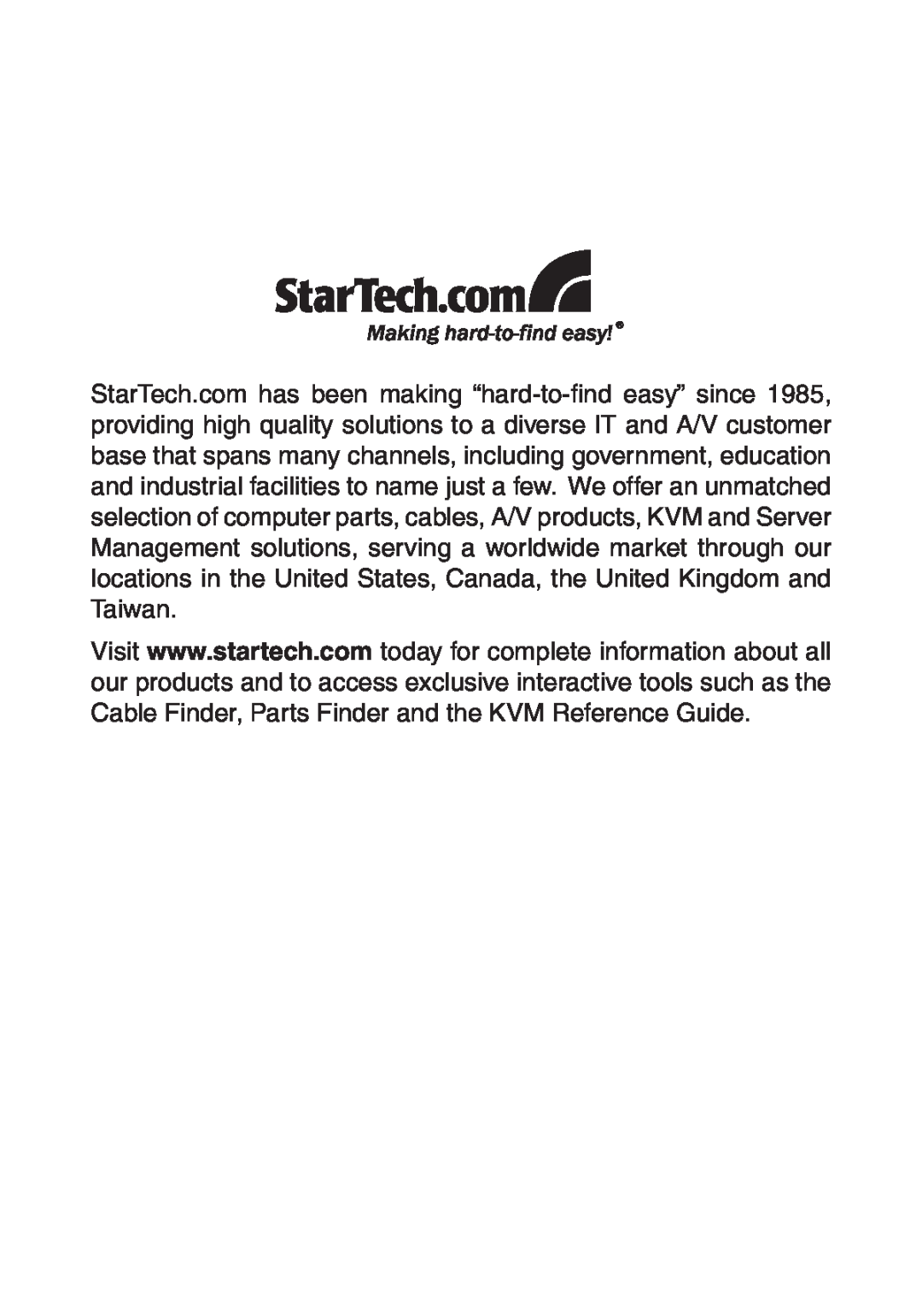 StarTech.com EC1000S instruction manual 