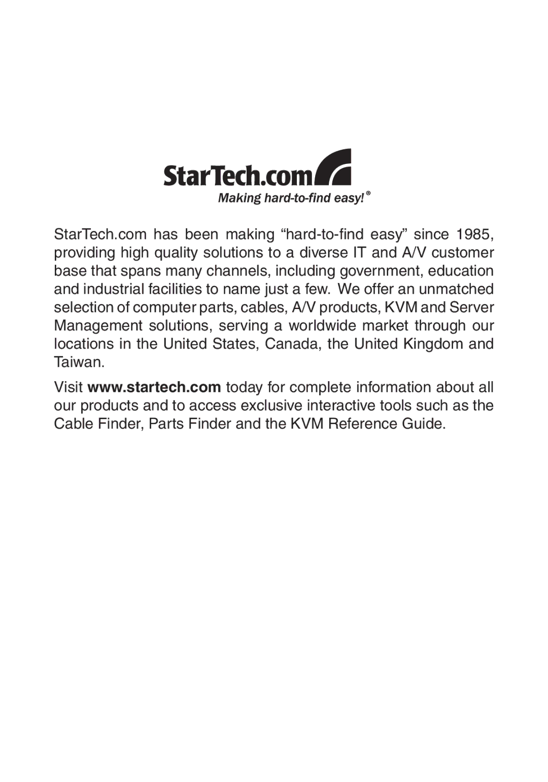 StarTech.com EC1000S instruction manual 