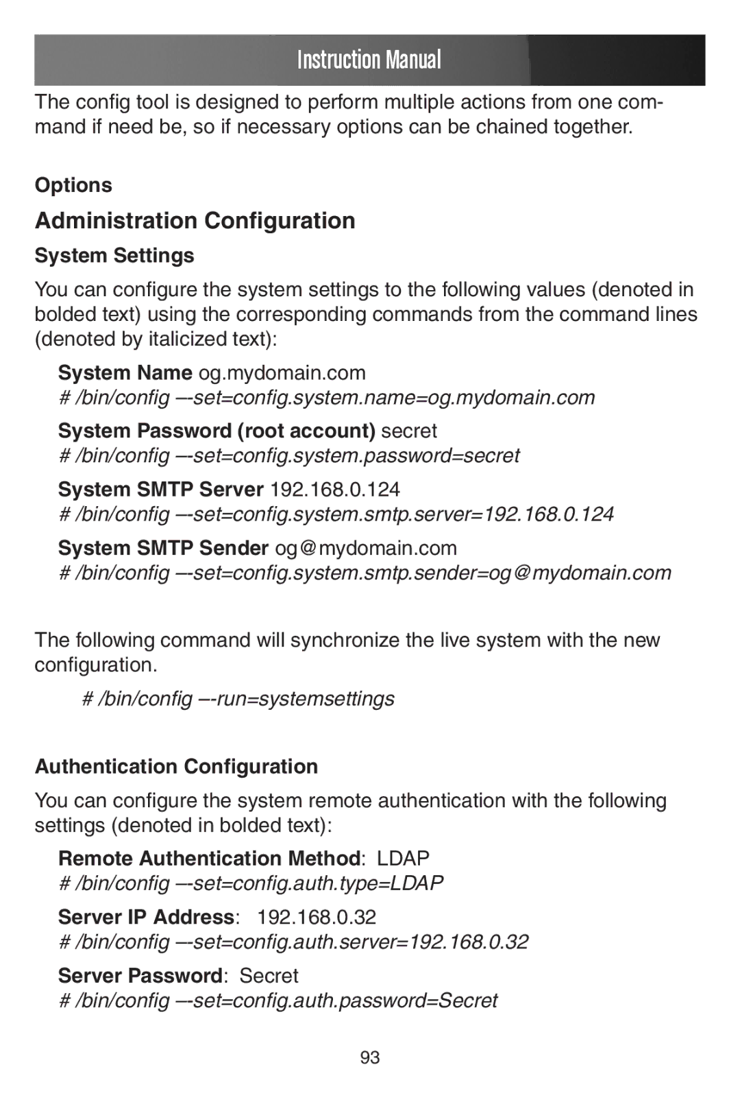 StarTech.com ECS0016 manual Administration Configuration 