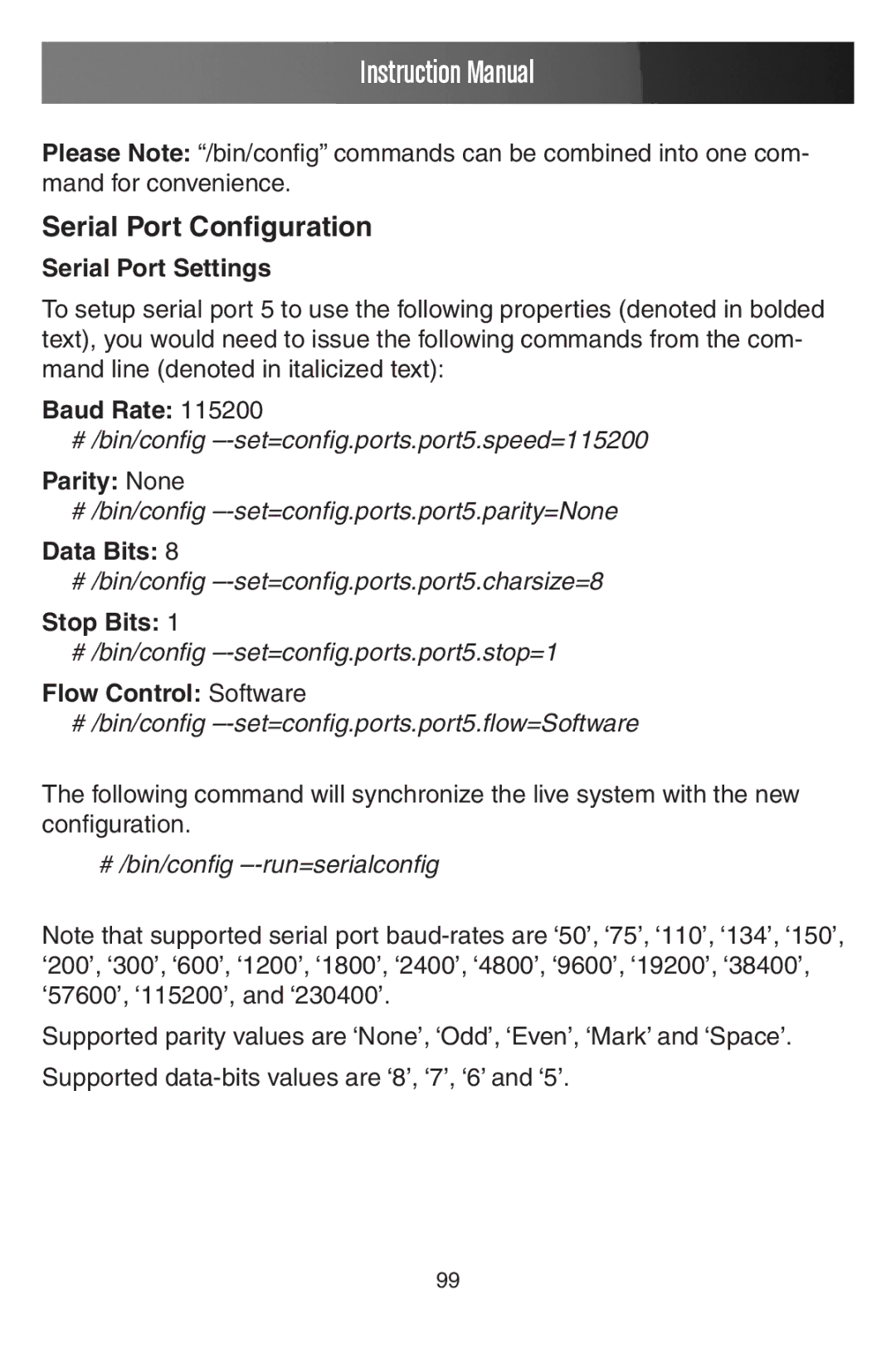 StarTech.com ECS0016 manual Serial Port Configuration 