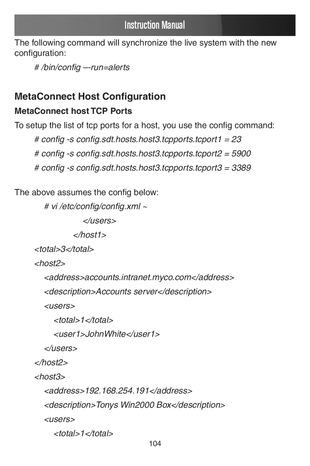 StarTech.com ECS0016 manual MetaConnect Host Configuration, MetaConnect host TCP Ports 