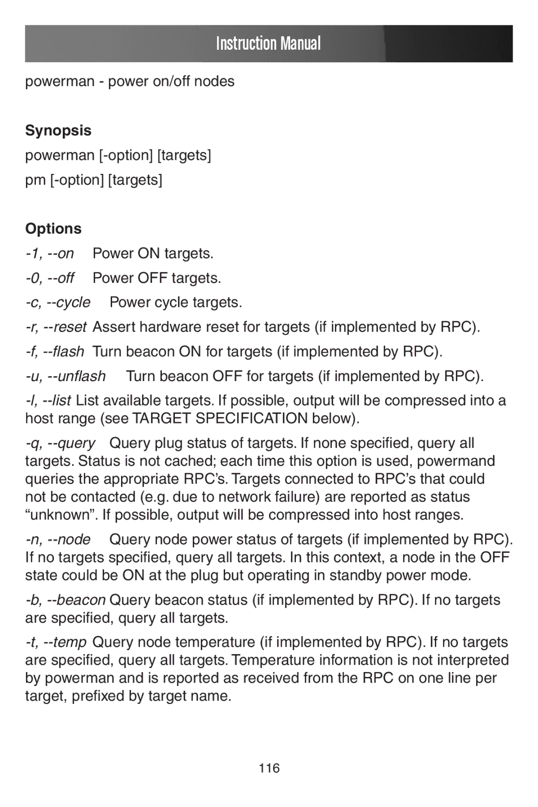 StarTech.com ECS0016 manual Synopsis, Options 