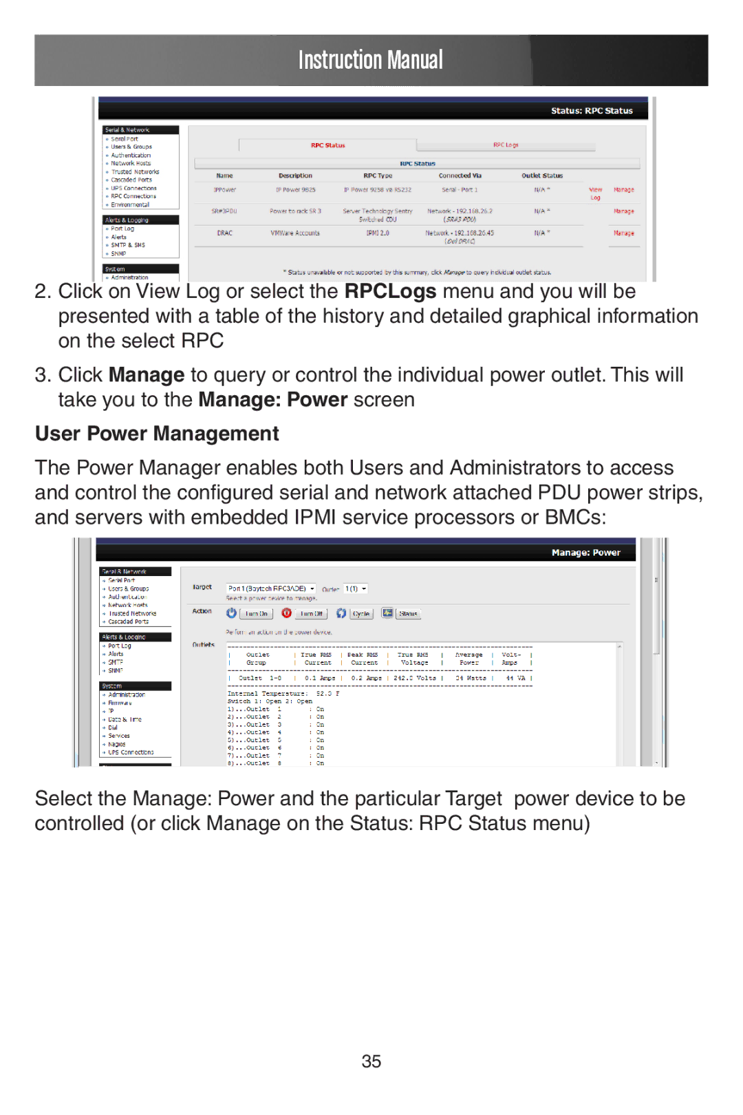 StarTech.com ECS0016 manual User Power Management 