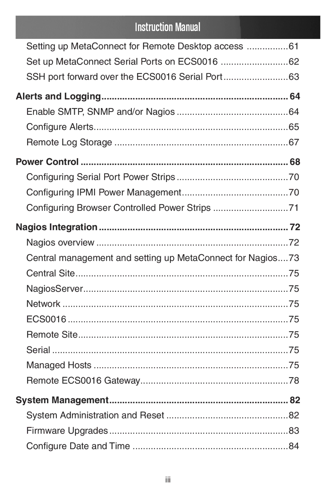 StarTech.com ECS0016 manual Alerts and Logging 