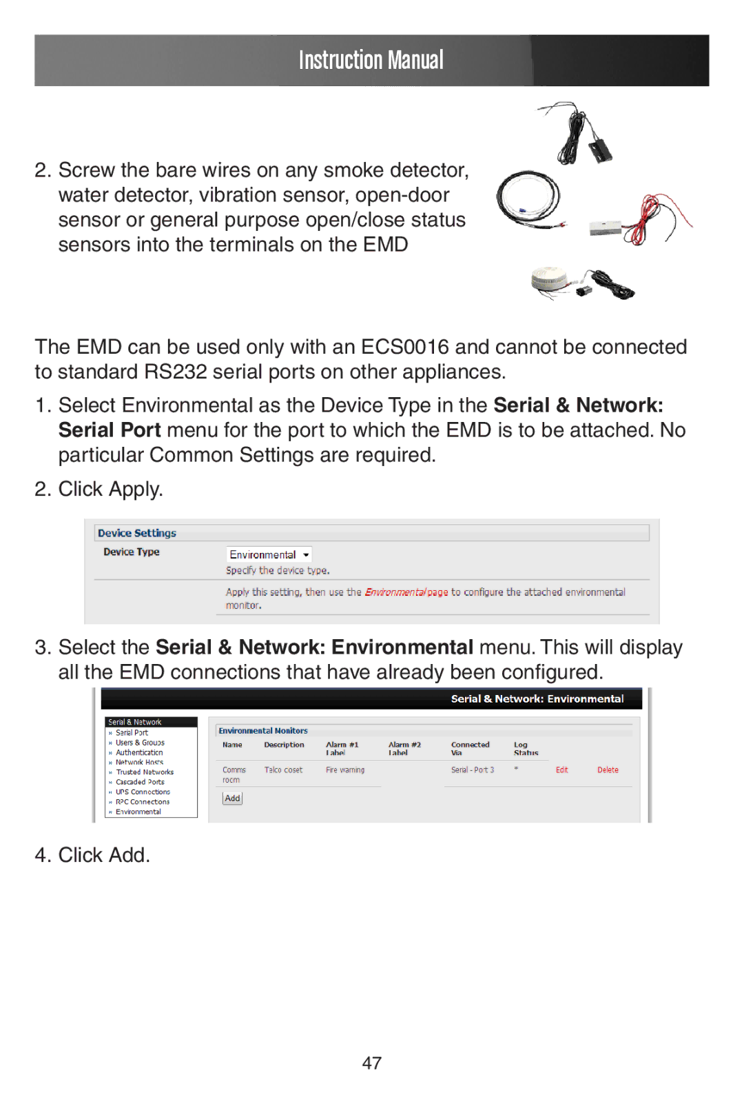 StarTech.com ECS0016 manual Click Add 