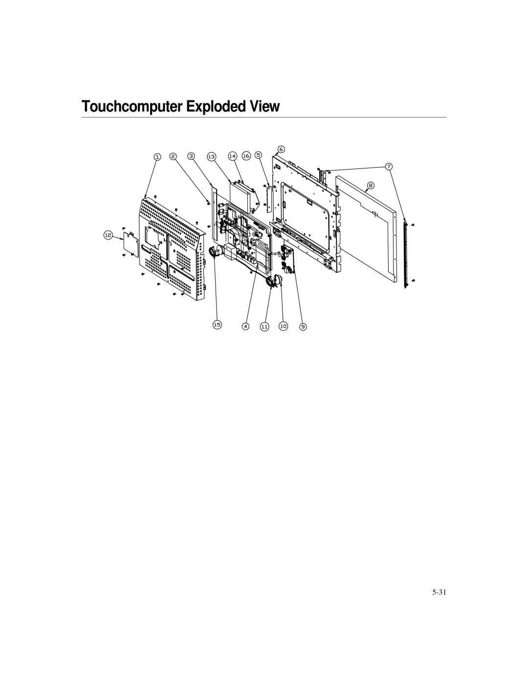 StarTech.com ESY1525L manual Touchcomputer Exploded View 