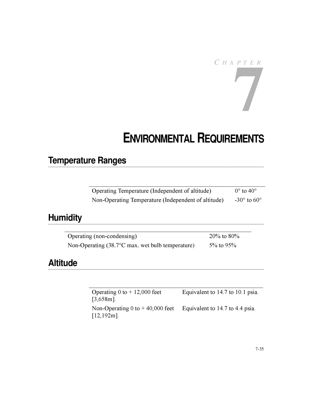 StarTech.com ESY1525L manual Temperature Ranges, Humidity, Altitude 