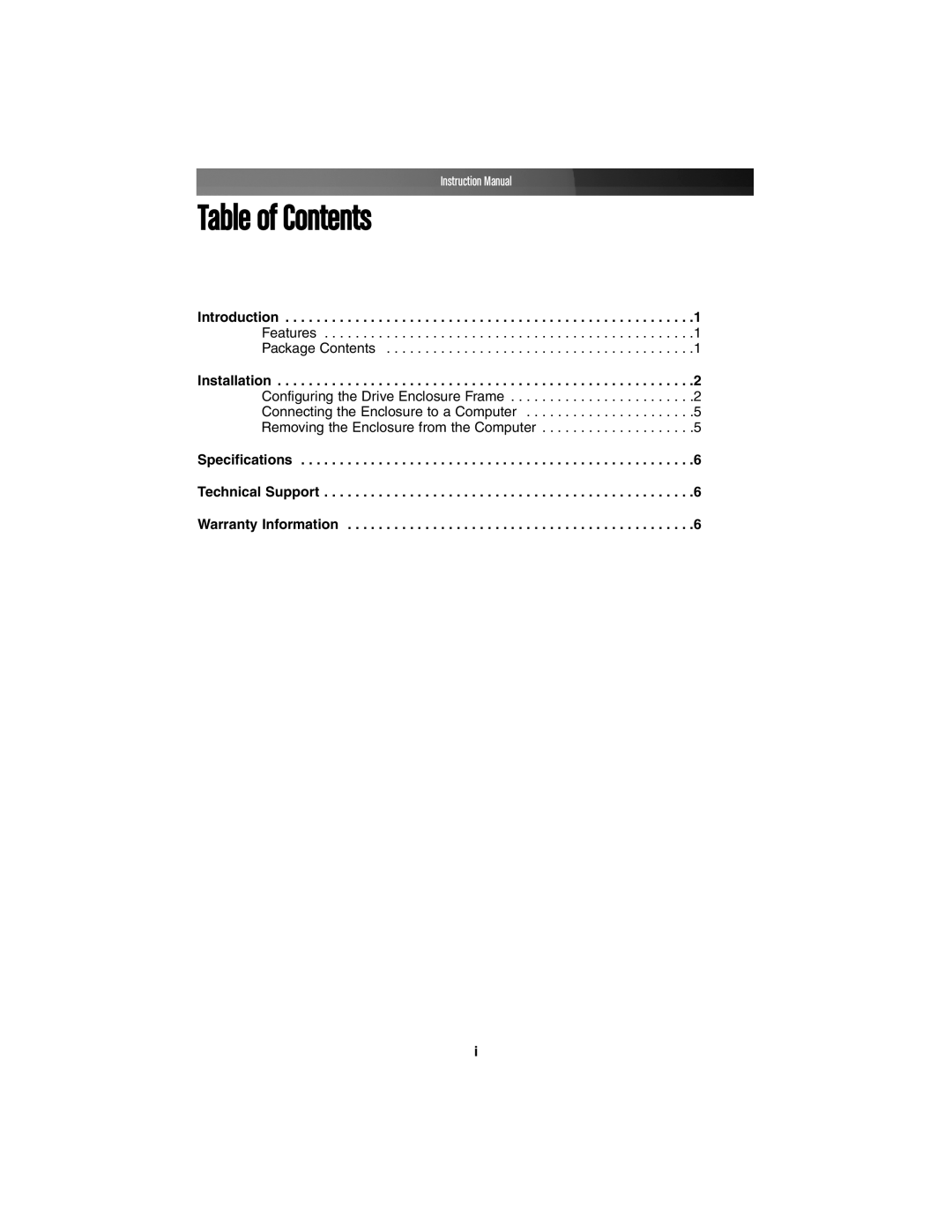 StarTech.com IDE1810U2Z instruction manual Table of Contents 