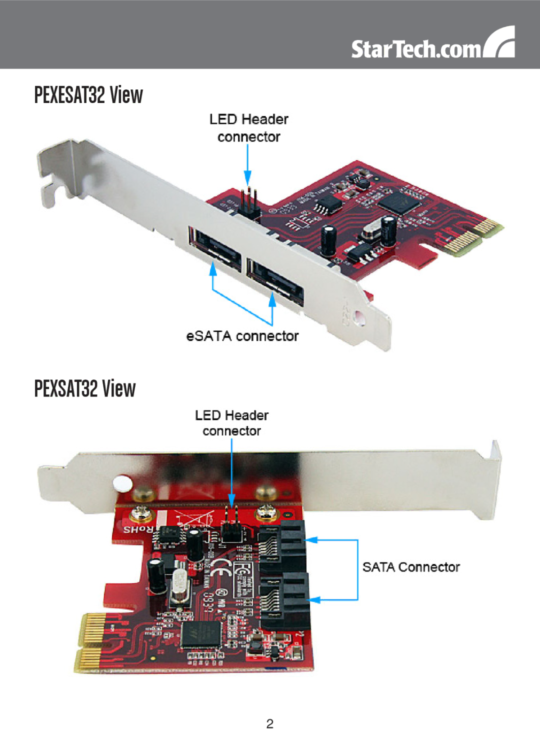 StarTech.com instruction manual PEXESAT32 View PEXSAT32 View 