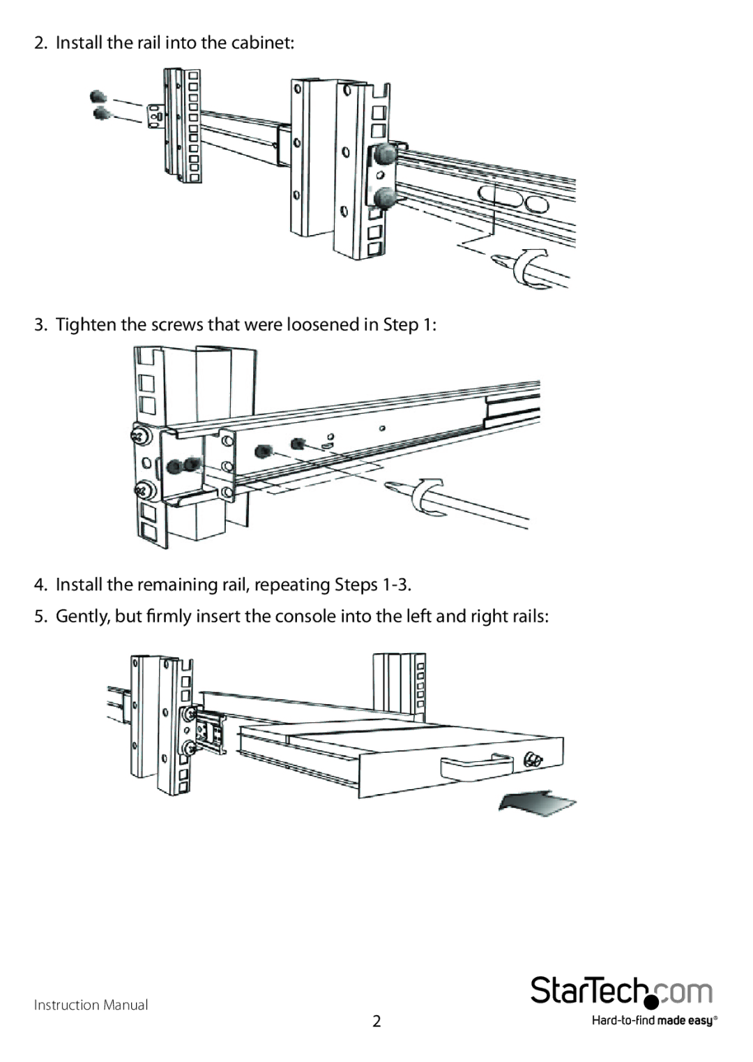 StarTech.com RACKCONS1501, RACKCONS1701, RACKCONS1901 manual 