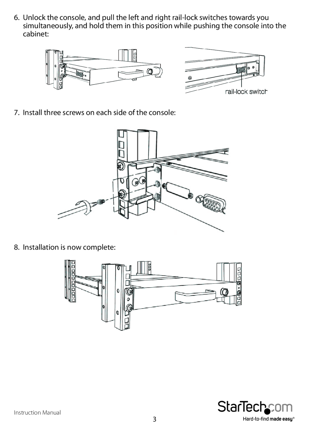 StarTech.com RACKCONS1701, RACKCONS1901, RACKCONS1501 manual 