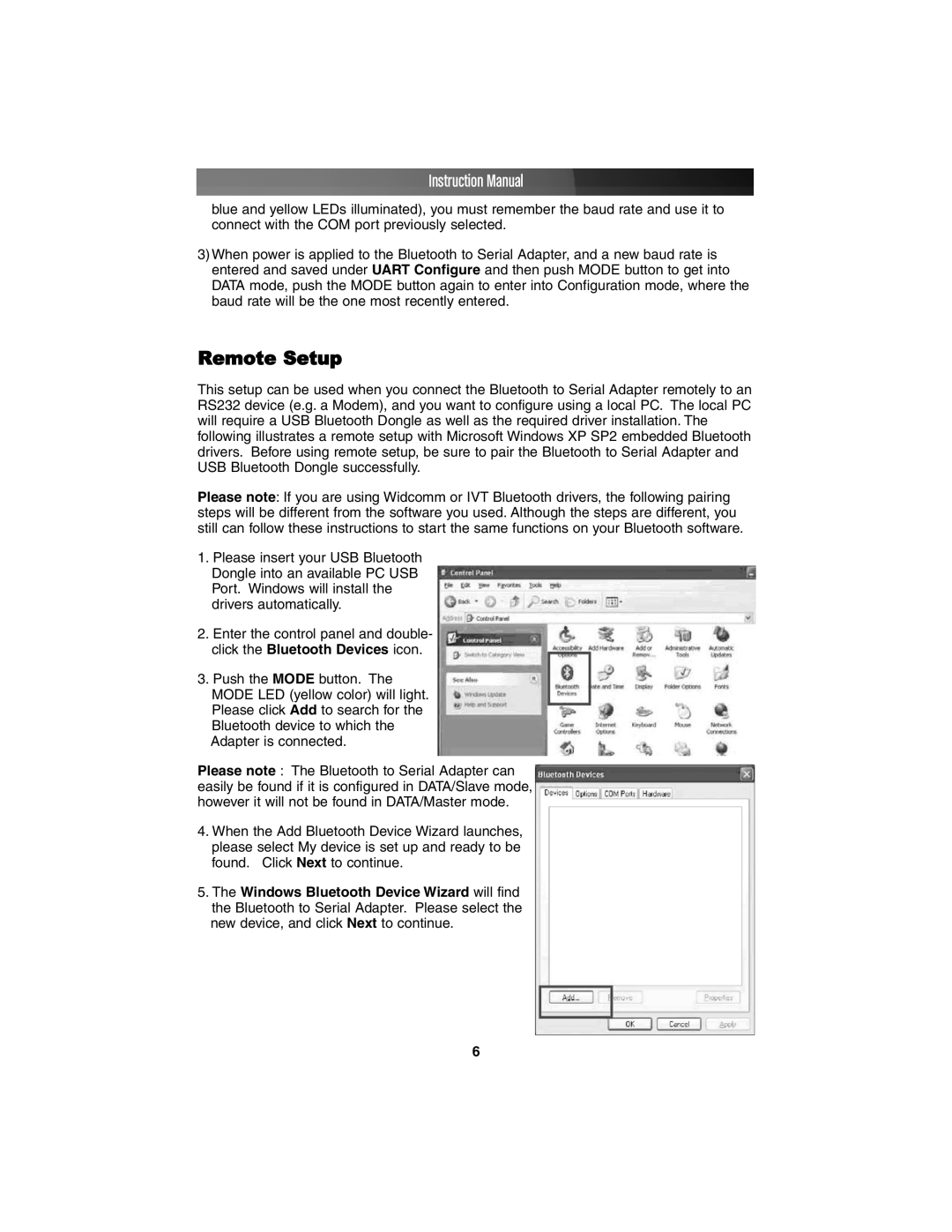 StarTech.com RS-232 instruction manual Remote Setup 