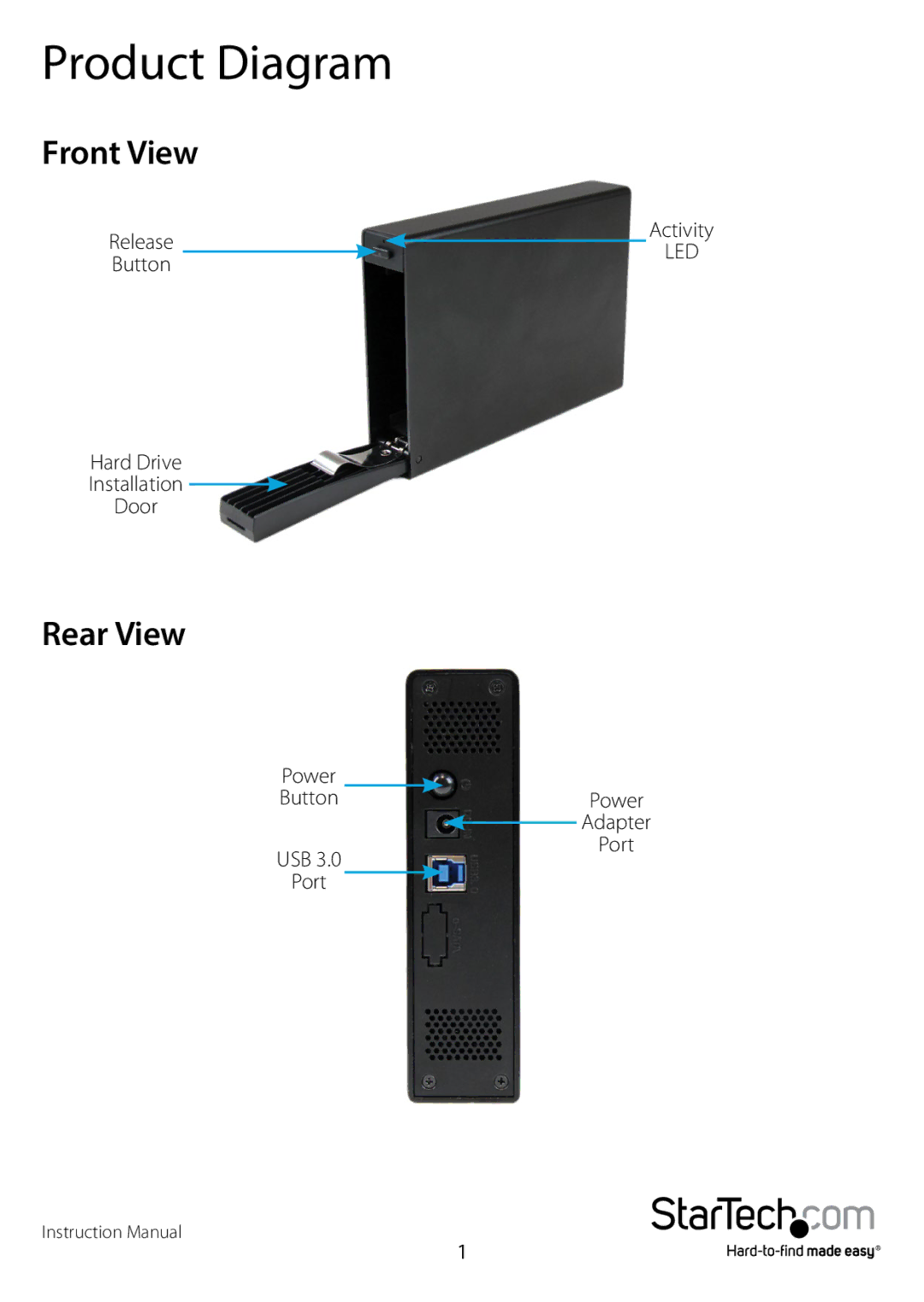 StarTech.com S3510WMU33T, S3510BMU33T manual Product Diagram 