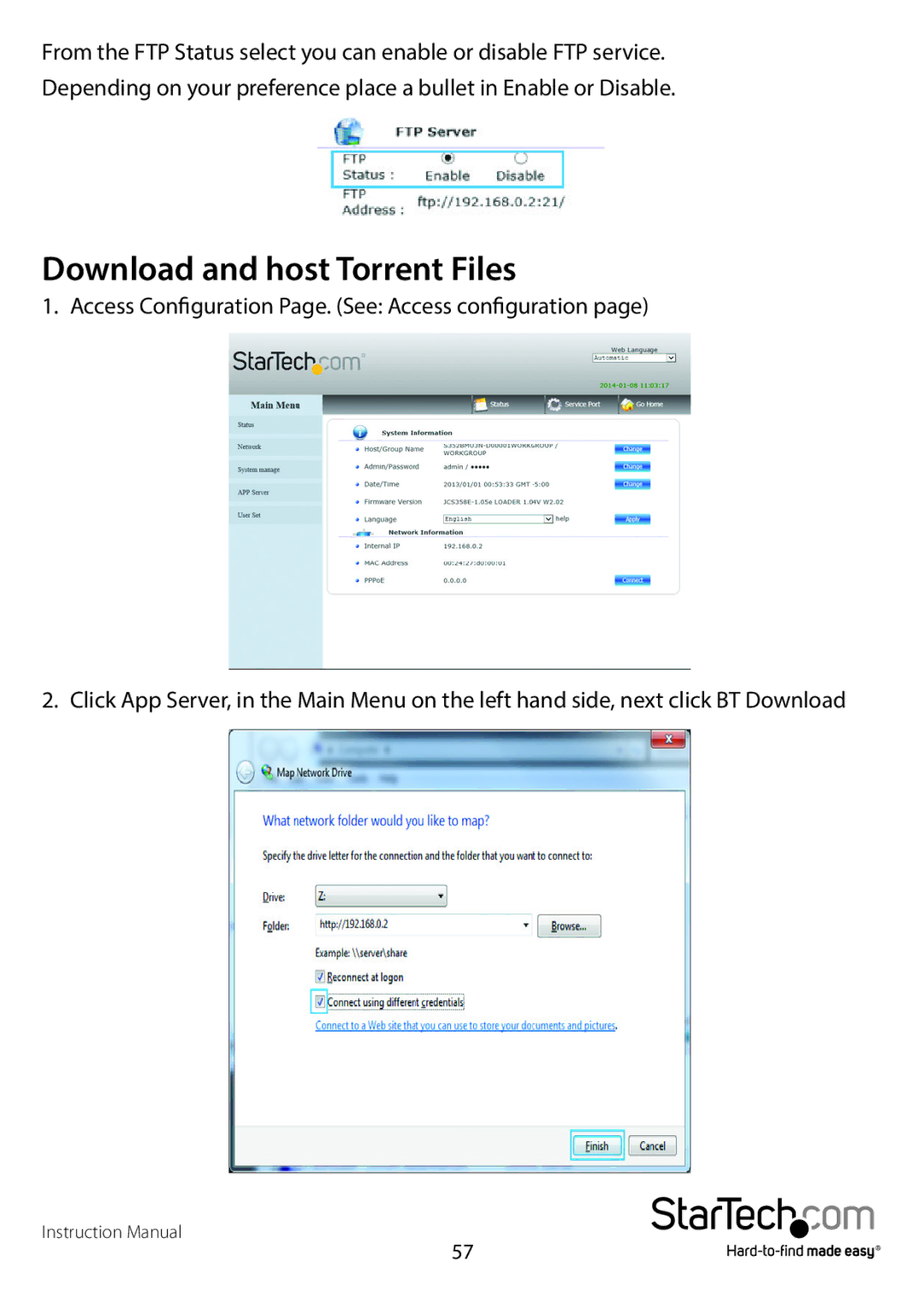 StarTech.com S352BMU3N manual Download and host Torrent Files 