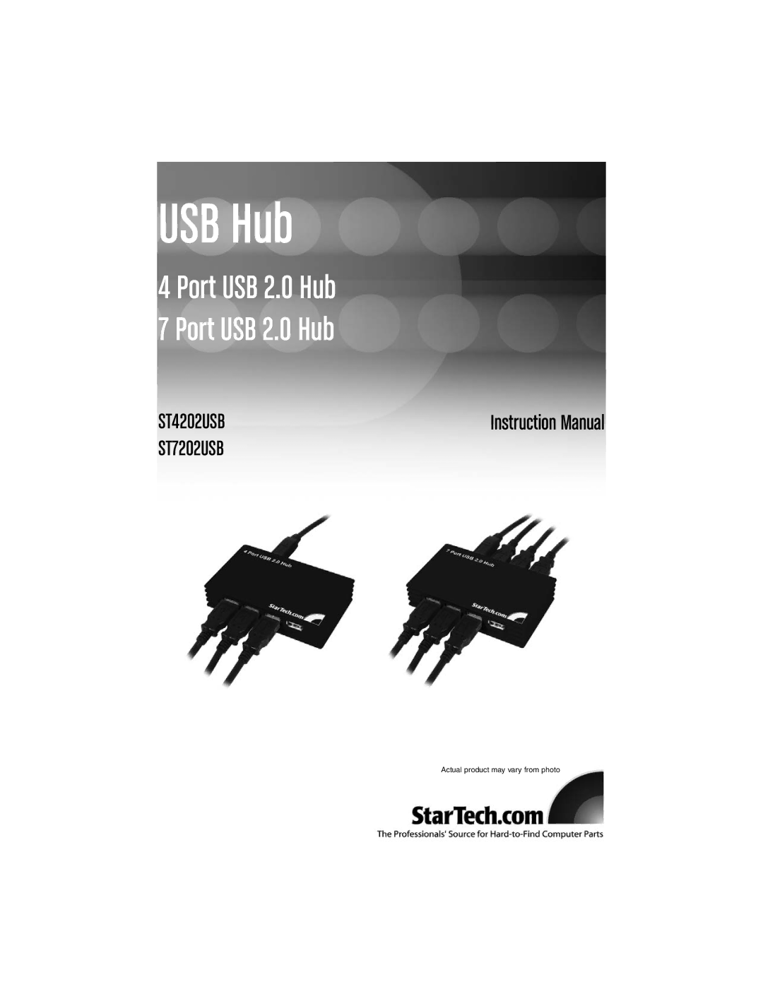 StarTech.com ST7202USB, ST4202USB instruction manual USB Hub 