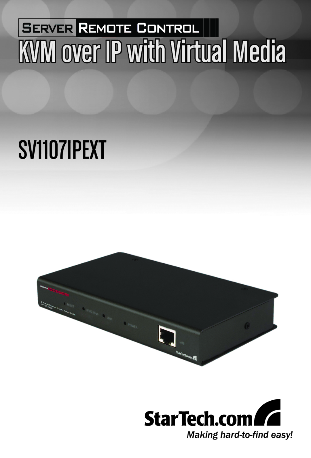 StarTech.com SV1107IPEXT manual 