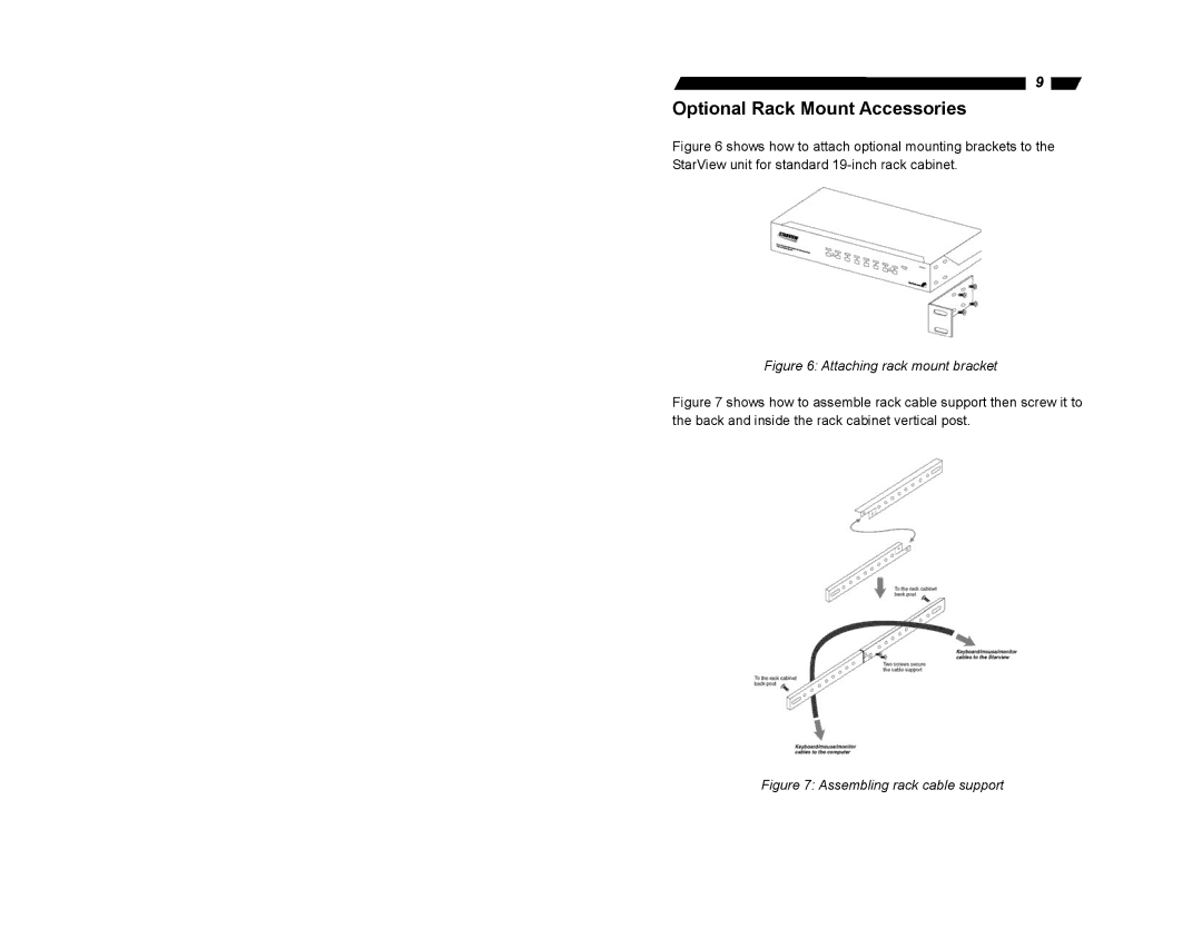 StarTech.com SV831D, SV1632DS, SV1631D, SV431D, SV832DS Optional Rack Mount Accessories, Attaching rack mount bracket 