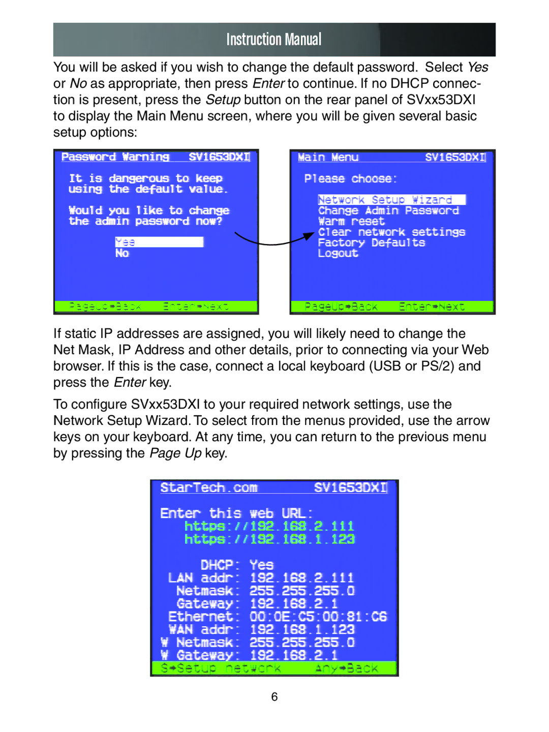 StarTech.com SV3253DXI, SV1653DXI manual 