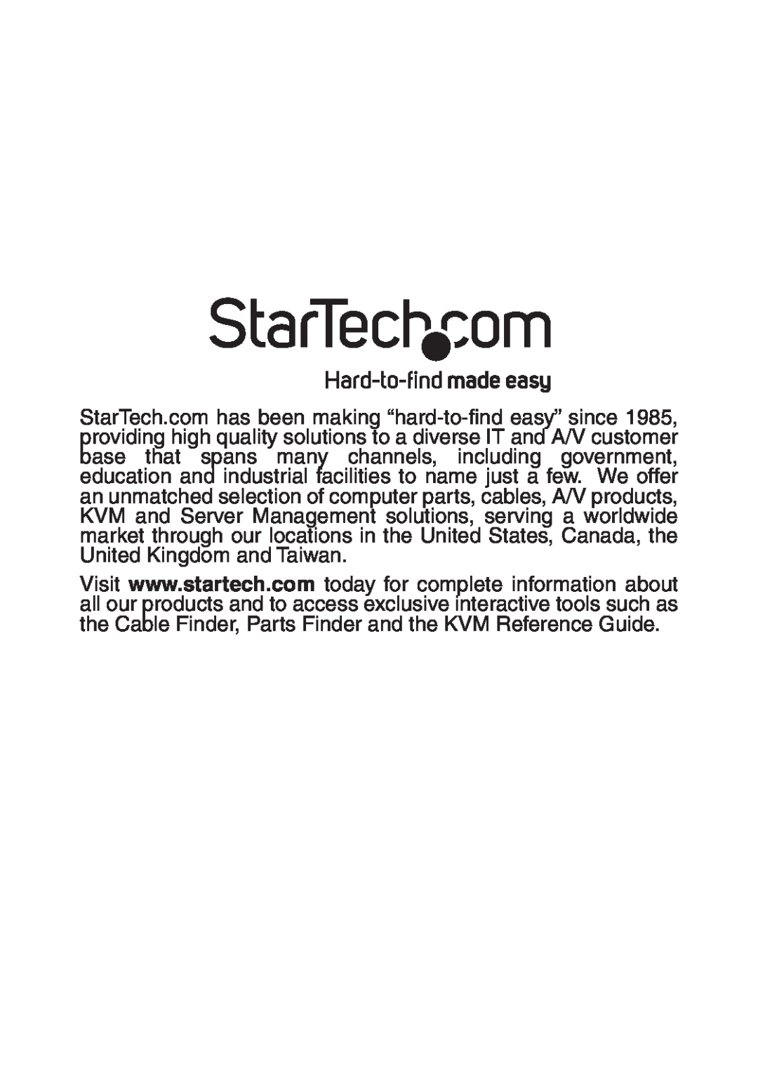 StarTech.com SV231UAF instruction manual 