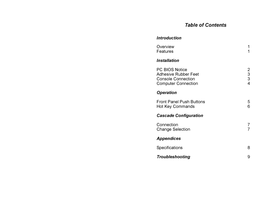 StarTech.com SV431H user manual Table of Contents 