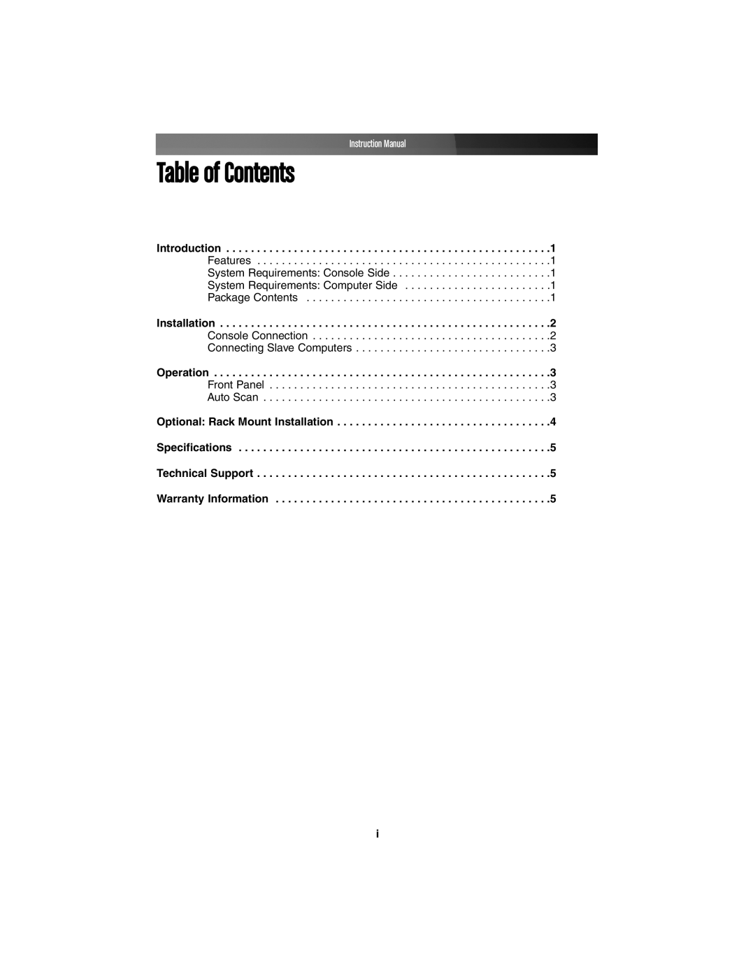 StarTech.com SV431USBAE instruction manual Table of Contents 