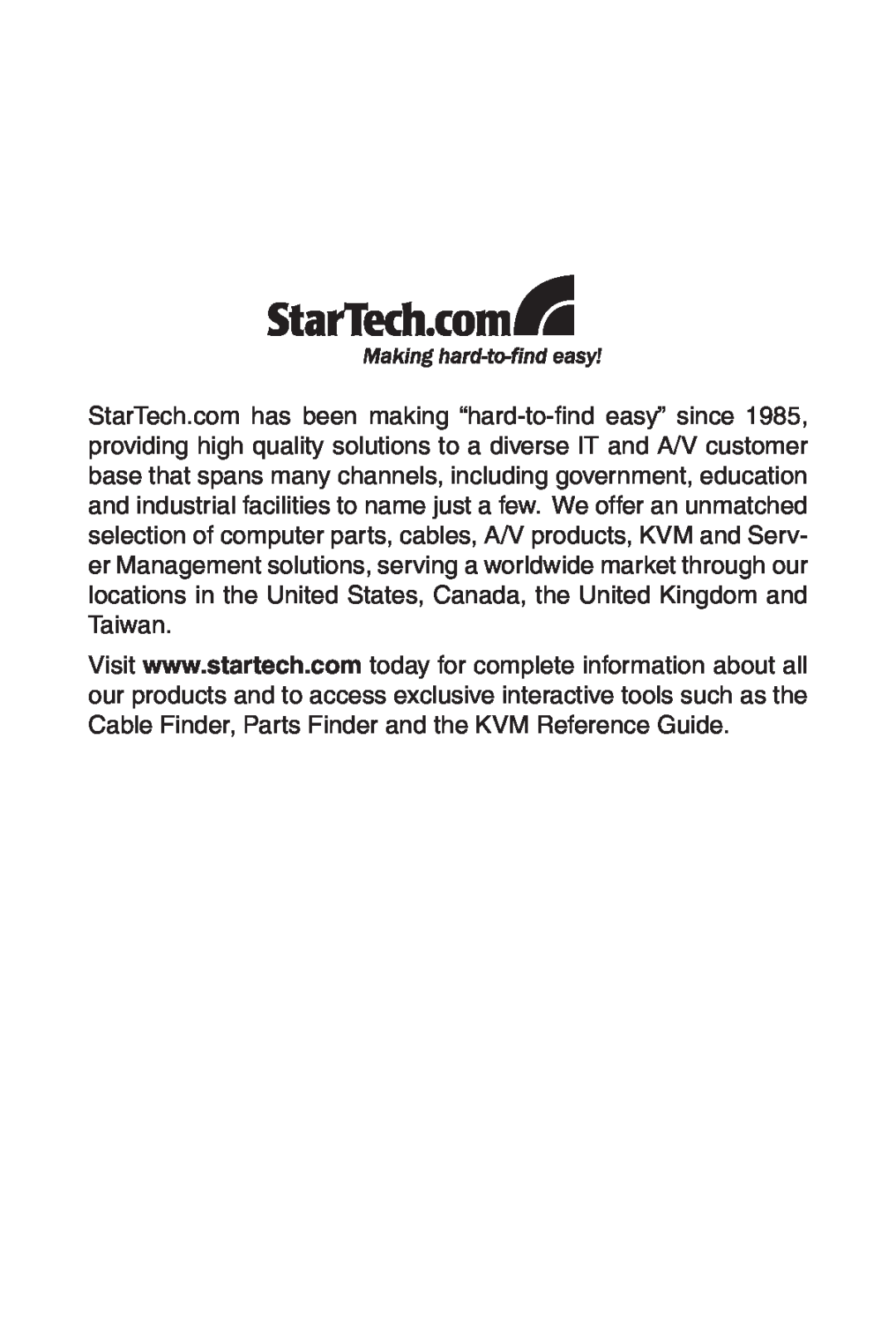 StarTech.com SV441DUSBI instruction manual 