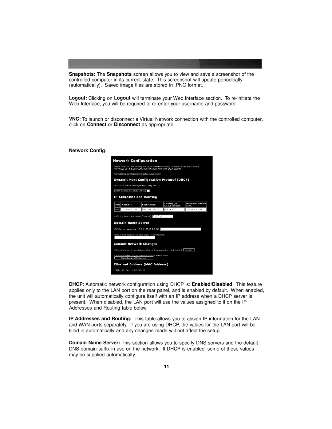 StarTech.com SV441HDIE, SV841HDIE, SV1641HDIE instruction manual Network Config 