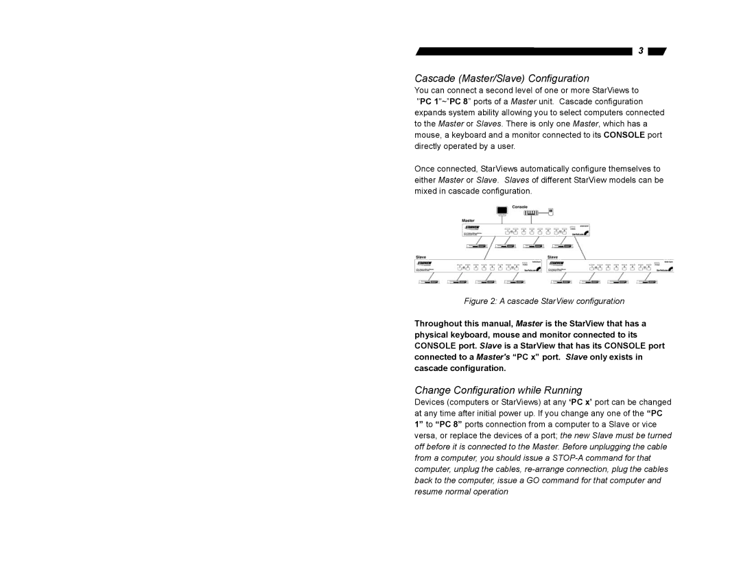 StarTech.com SV831SUN user manual Cascade Master/Slave Configuration 