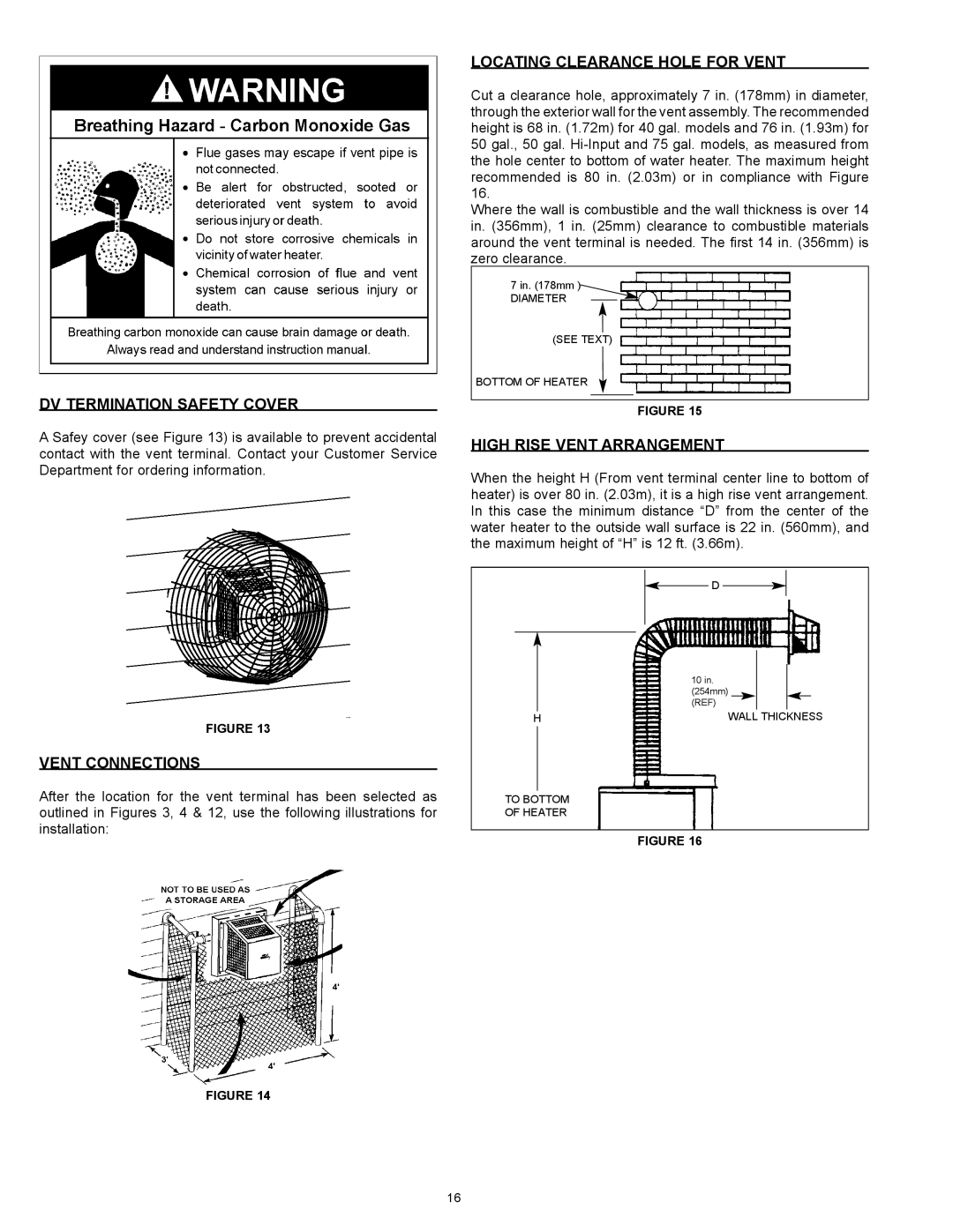 State Industries 186589-001 DV Termination Safety Cover, Vent Connections, Locating Clearance Hole for Vent 