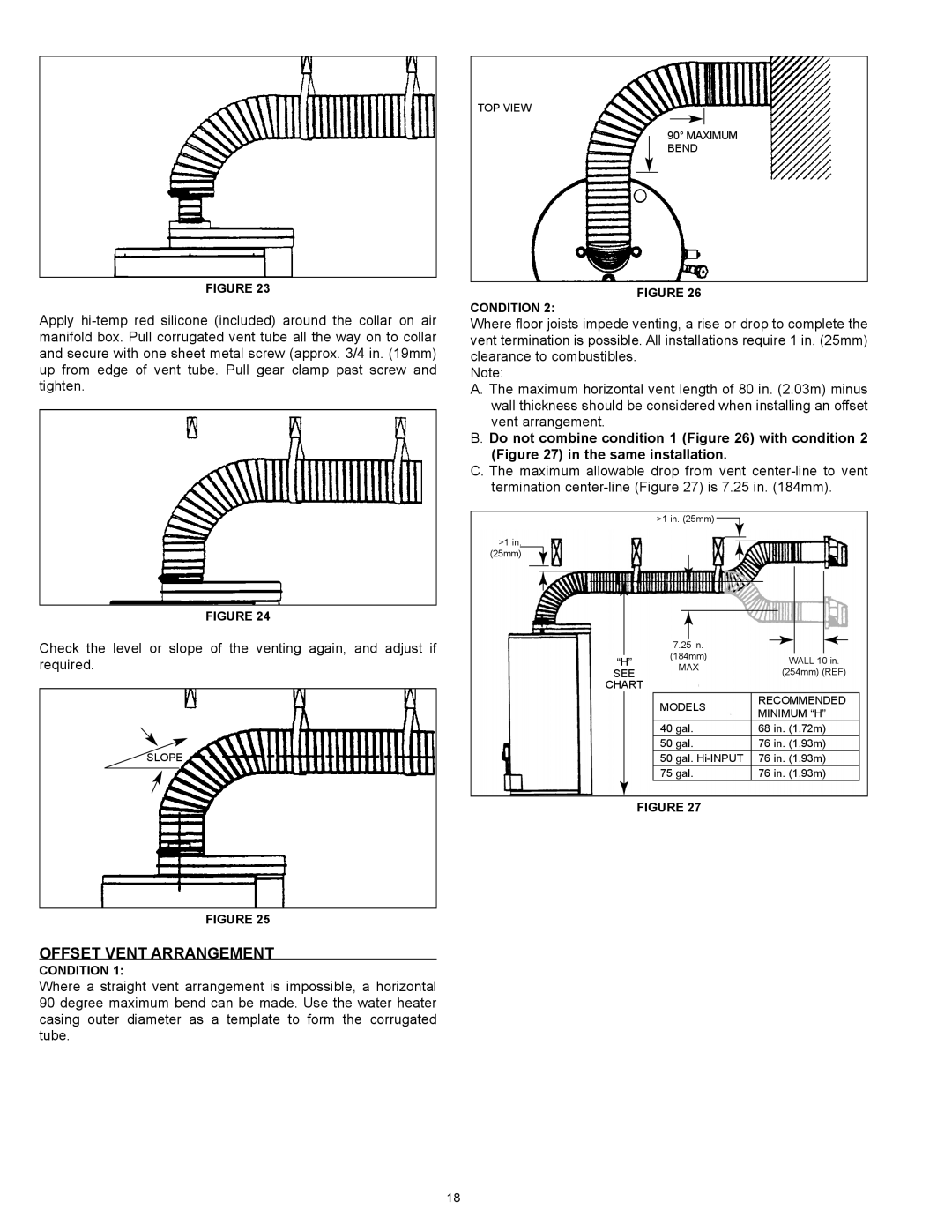 State Industries 186589-001 instruction manual Offset Vent Arrangement 