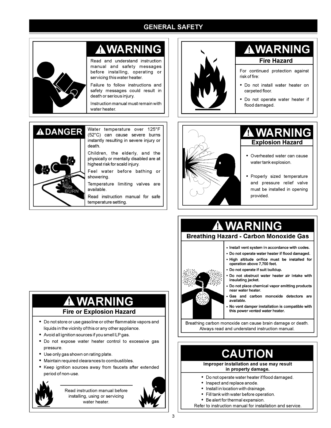 State Industries 186589-001 instruction manual General Safety 