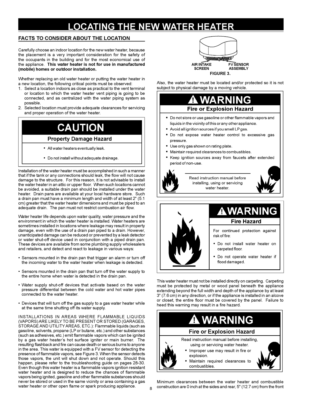 State Industries 315466-000, 185244-004, GS6 50 YRVIT Locating the NEW Water Heater, Facts to Consider about the Location 