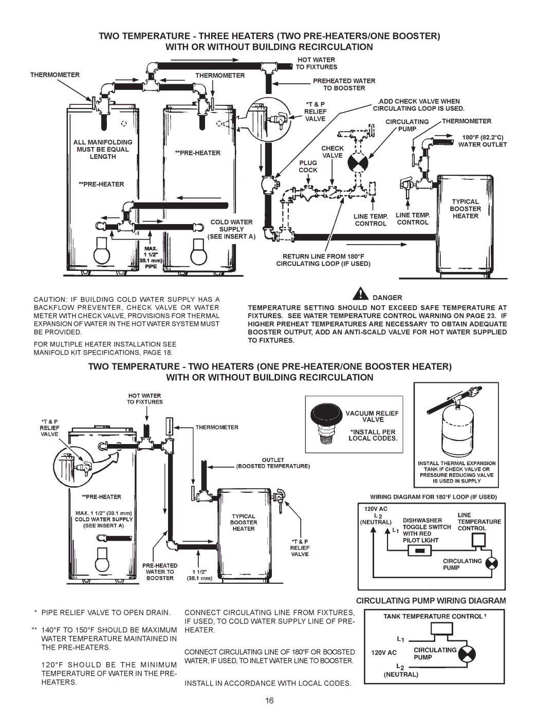 State Industries 650A, 540A, 740A warranty Circulating Pump Wiring Diagram 