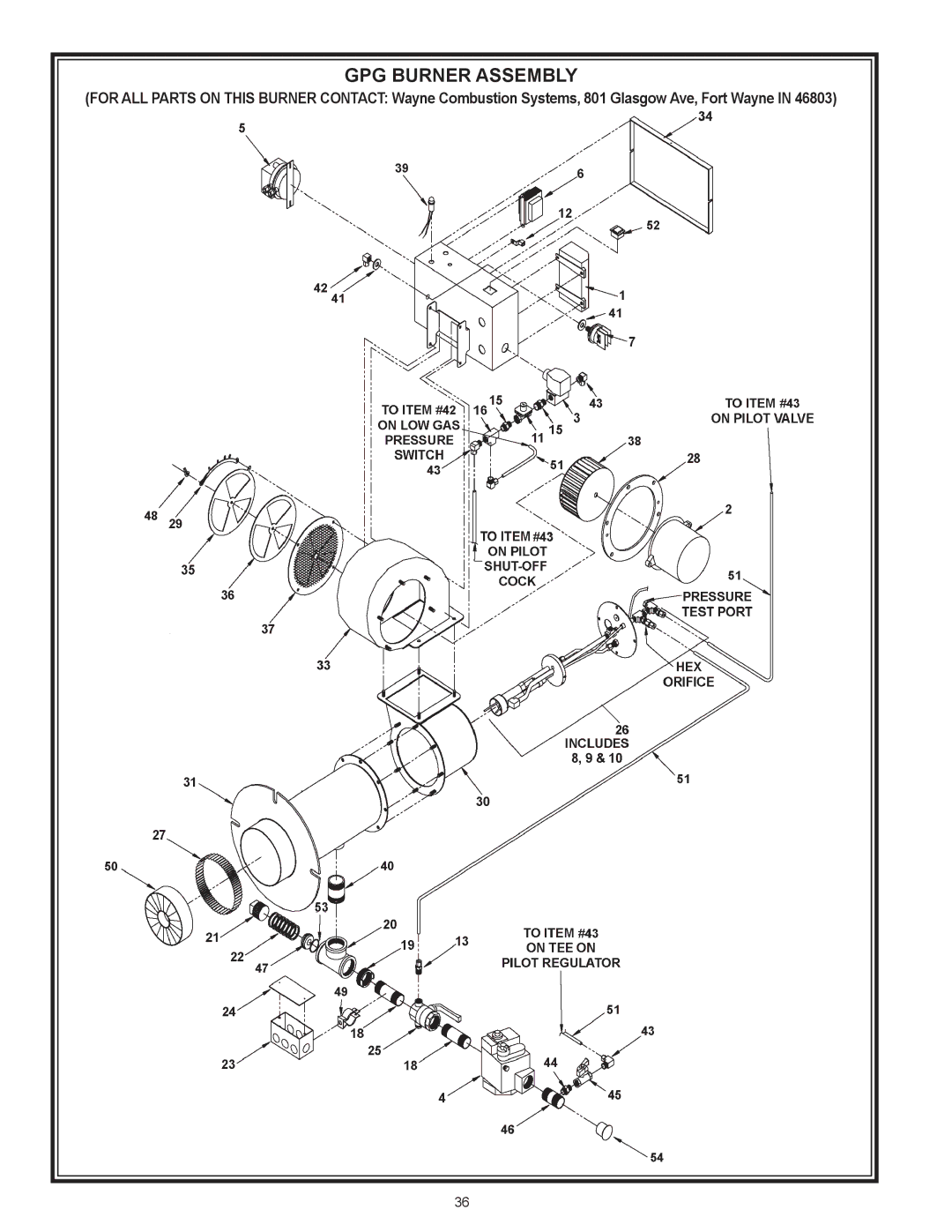 State Industries 540A, 650A, 740A warranty GPG Burner Assembly 