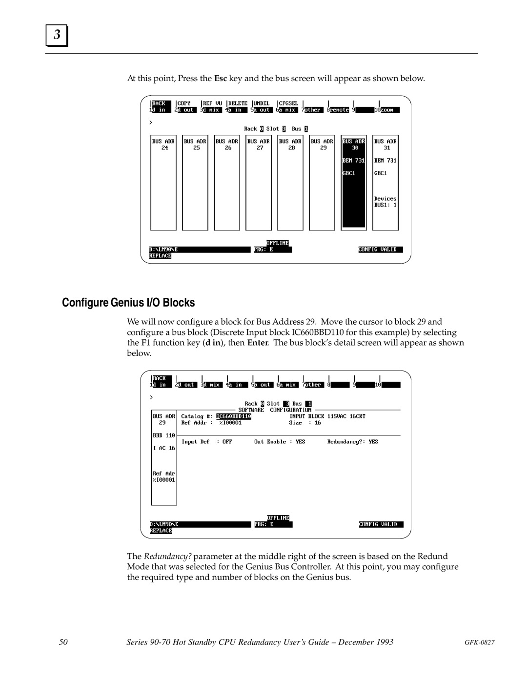 State Industries GFK-0827 manual Configure Genius I/O Blocks 