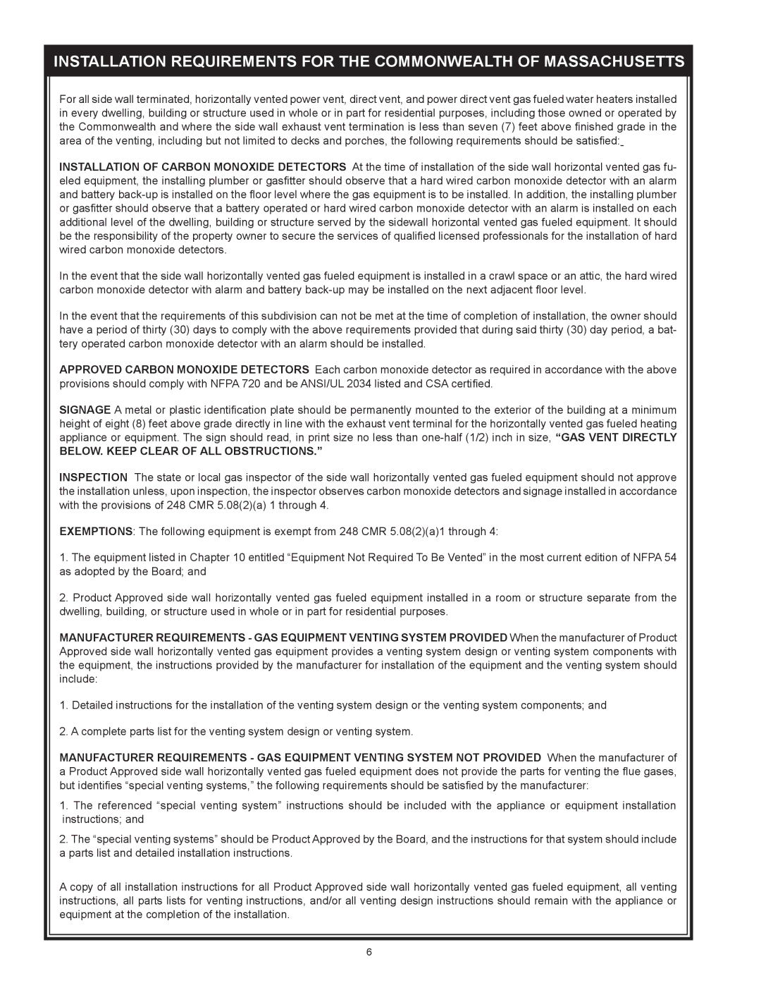 State Industries GS675YRVIT, GS675HRVIT instruction manual BELOW. Keep Clear of ALL Obstructions 