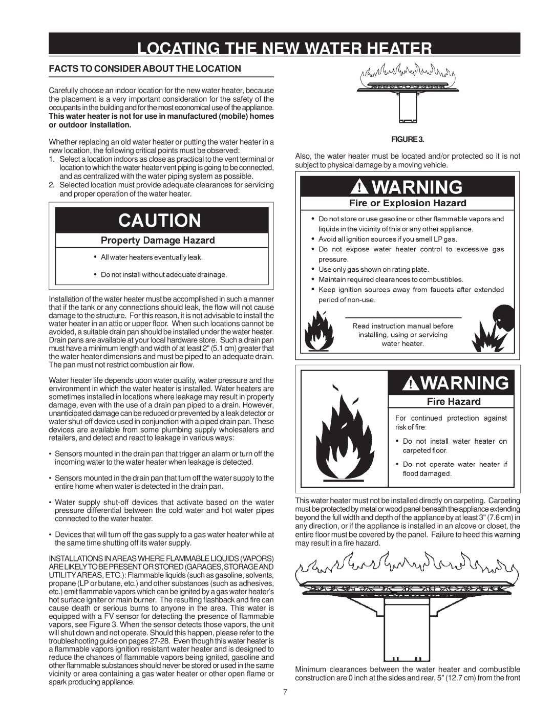 State Industries Residential Gas Water Heater Locating the NEW Water Heater, Facts to Consider about the Location 