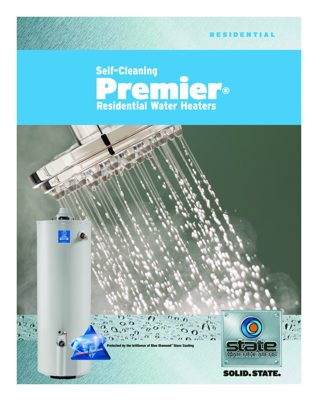 State Industries Residential Water Heaters manual Premier, Self-Cleaning, R E S I D E N T I A L 